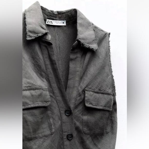 ZARA LINEN SHIRTDRESS - Picture 10 of 11